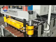 0.3mm-0.8mm espessura Ruukki vidrado de telhas de fabricação de telhado painel rolando máquina de formação video