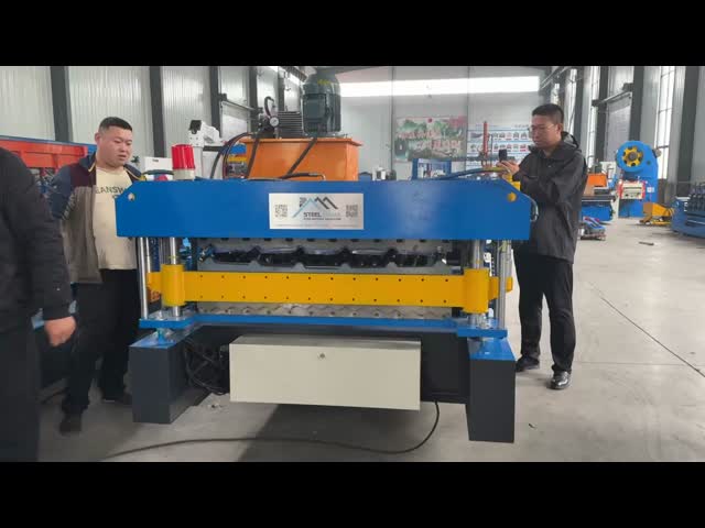 0.25-0.6mm Material Thickness 5.5×1.4×1.5m Double Layer Forming Machine 8-12m/min Forming Speed