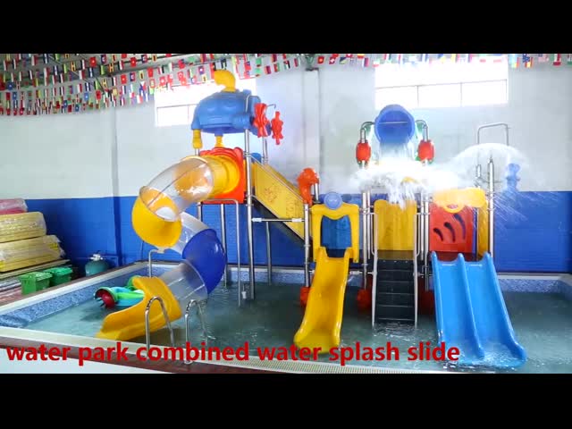 Customized Outdoor Water Park Design FRP Fiberglass Water Play Equipment High Durability