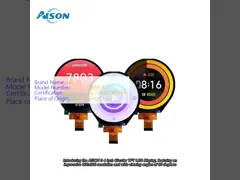 3.4 Zoll 800*800 Kreisförmiges TFT-LCD-Display MIPI-Schnittstelle 30 Pins für die industrielle Steuerung des Smart Home