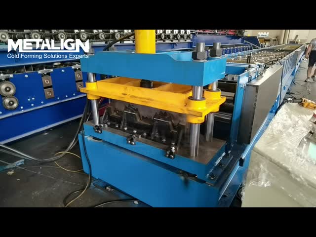 Máquina formadora de rollos de cubierta de piso de alta velocidad de 15 m/min con estampado personalizado y corte hidráulico El video