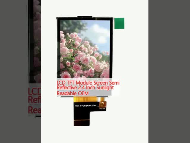 Ecrã de módulo LCD TFT semirrefletor de 2,4 polegadas legível à luz solar OEM