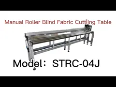 Tissus manuels à rouleaux et machines de coupe de table pour écran solaire / écran d'obscurcissement / tissu à rouleaux Zebra video