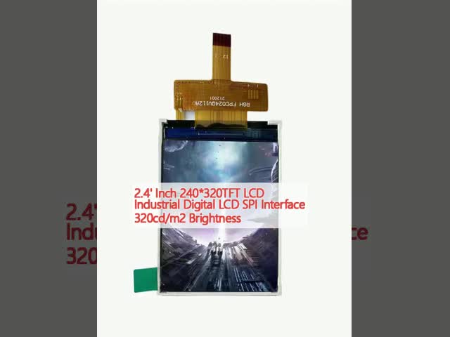 2.4' Inch 240*320TFT LCD Industrial Digital LCD SPI Interface 320cd/m2 Brilho