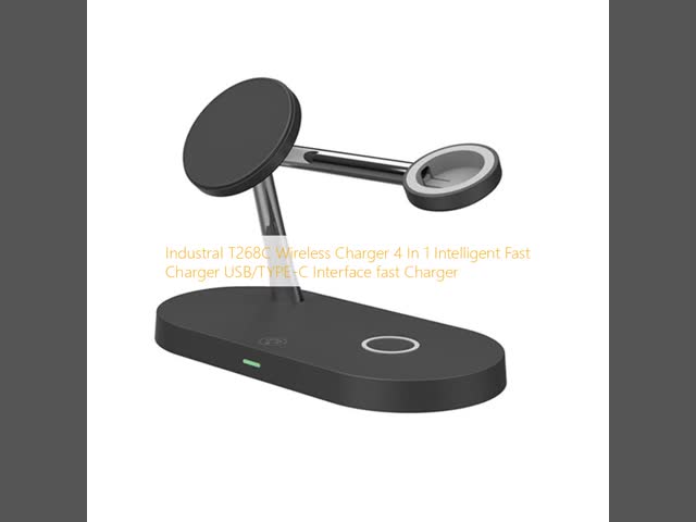 Industrial T268C 無線充電器 4 In 1 インテリジェント・急速充電器 USB/TYPE-C インターフェイス 急速充電器