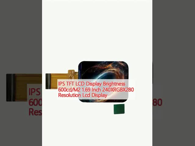 IPS TFT ЖК-дисплей Яркость 600cd/M2 1,69 дюйма 240XRGBX280 Разрешение ЖК-дисплей
