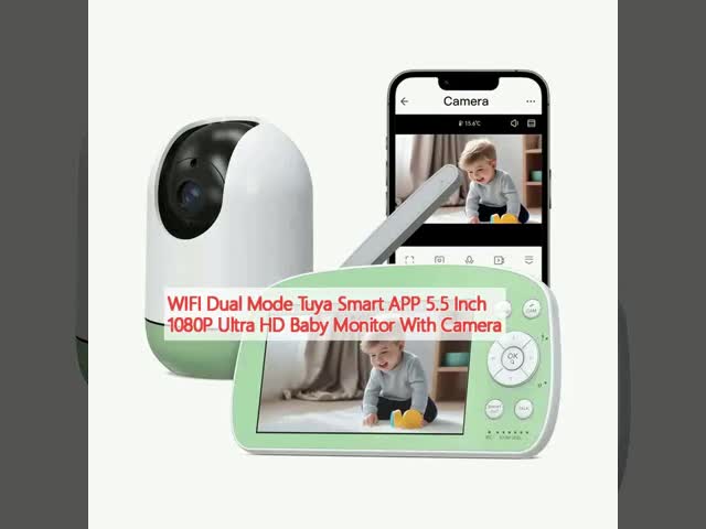 1080p Baby Monitor With Camera 5 Inch LCD Long Range Baby Monitor With Wifi