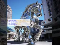 맞춤 샘플 동물 코끼리 로커리 달 304 페인트 베이킹 라크 조각 3D 미러 폴리싱 316L 스테인리스 스틸 조각 In Resort