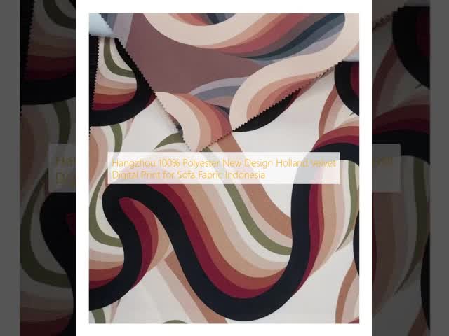 Anti Pill Digital Print Velvet Fabric Elegant For Sofa Fabric Indonesia
