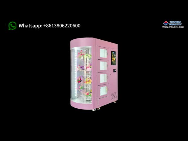 24 horas de pagamento de Mini Mart Flower Vending Lockers Machine Smart Card laminaram o aço