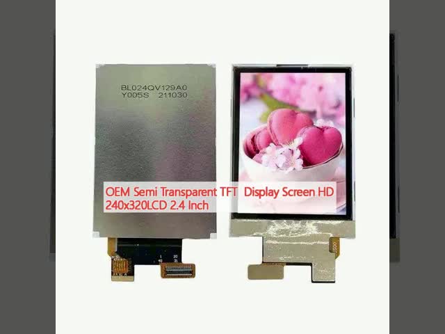 OEM Semi Transparente TFT Display Screen HD 240x320LCD 2,4 polegadas