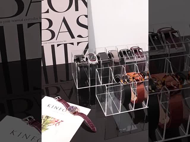 multi Divisions 12.5cm Acrylic Display Stands Holder Belt Display Stands For Storage Box