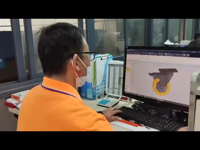 Stainless Steel 304 Red White PU 5 Inch 125mm Caster Wheels, Anti Rust Corrission Resistant Industrial Castor Trolley Wheels