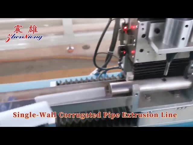 Single Wall Corrugated Plastic Pipe Machine Easy Mold Change Fast Output