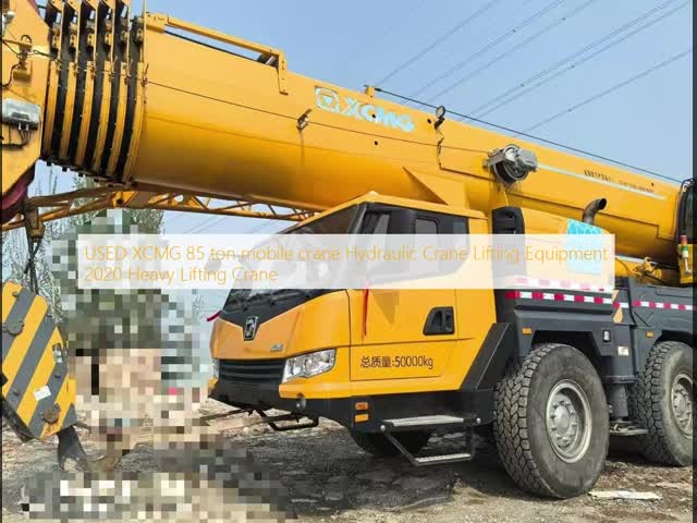 USED XCMG 85 ton mobile crane Hydraulic Crane Lifting Equipment 2020 Heavy Lifting Crane video