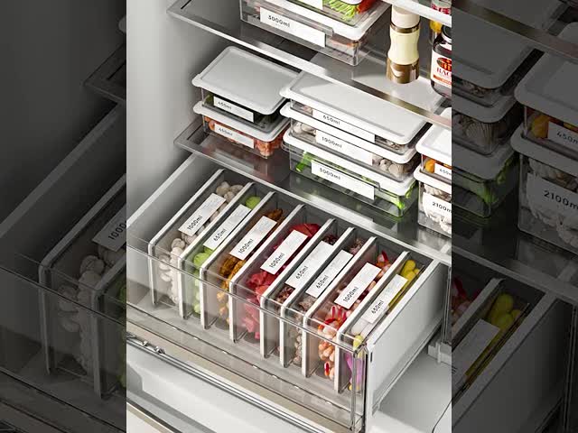 Containers de almoço de plástico quadrado 350 ml Frigorífico Armazenamento selado