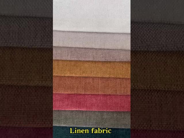 Sofa Custom Polyester Linen Fabric Linen Jacquard Fabric Double Faced