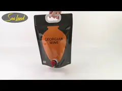 Embalaje de jugo/vino personalizado Bolsa de chorro vertical con doble fondo de grifo Vitop