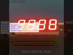 شاشة LED الحمراء 4 أرقام 7 قطعة كاثود مشترك لمعدات الجري اللياقة البدنية