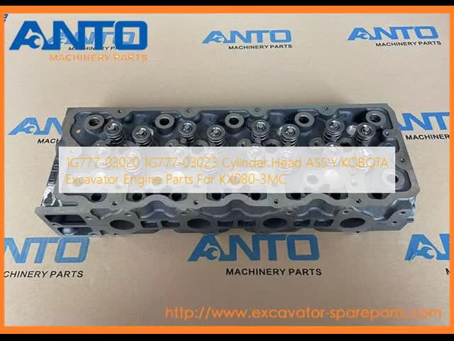 1G777-03020 1G777-03023 Cylinder Head ASS'Y KOBOTA Excavator Spare Parts For KX080-3MC