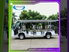 4 wielen elektrische auto 14 zitplaatsen elektrische toeristische bus 72V 7,5 kW wisselstroom motor max.snelheid 30 km/h