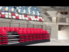 4-10 rzędów wyciągające się siedzenia na trybunach z srebrną wykończeniem i dostosowywalną wysokością
