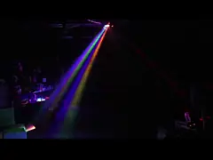 Luz de cabeza móvil de haz con 2 perlas de lámpara estroboscópico láser rojo y verde
