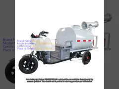 Sanitation Four Wheeled Water Sprinkler Truck 30-50Km/H 70-90km Driving Mileage