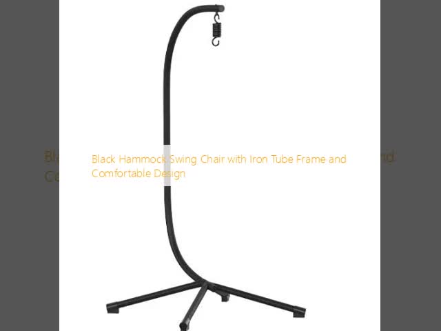 Black Hanging Swing Chair With Iron Tube Frame And Comfortable Design