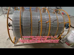 8 Lines Number Galvanized Pipeline Reinfore Welded Mesh For Gas Pipelines