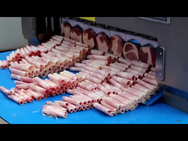 380V 4 KW Electric Meat Cutter 30-80 Knives/min High Speed