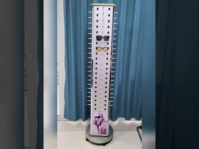 4 Sided Custom Display Stands 1740mm 84 Pairs Floor Standing Sunglasses Display