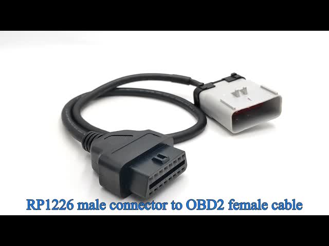 14 Pin RP1226 Male to OBD2 J1962 Female Cable for 2019 and Newer Heavy Trucks in North America