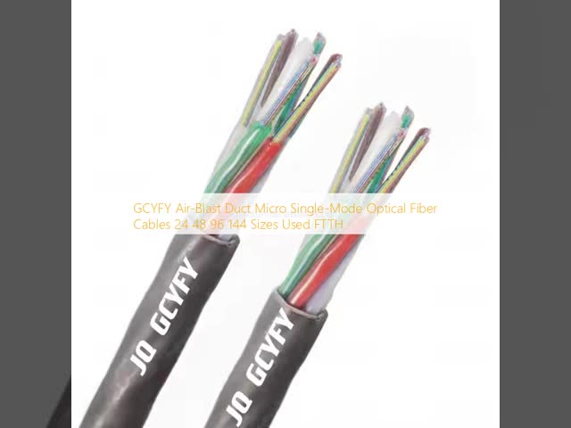 GCYFY Air-Blast Duct Micro Single-Mode Optical Fiber Cables 24 48 96 144 Sizes FTTH