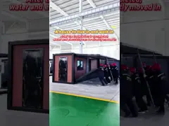 Casa de contêiner de expansão de tijolo vermelho de 20 pés