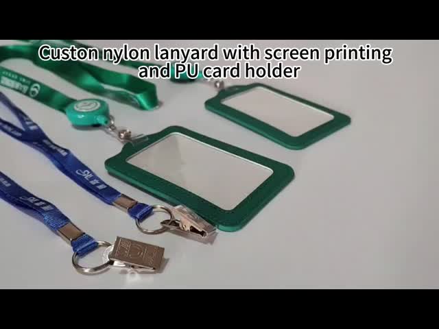 OEM Nylon Company Branded Lanyards Strap Silkscreen Printing