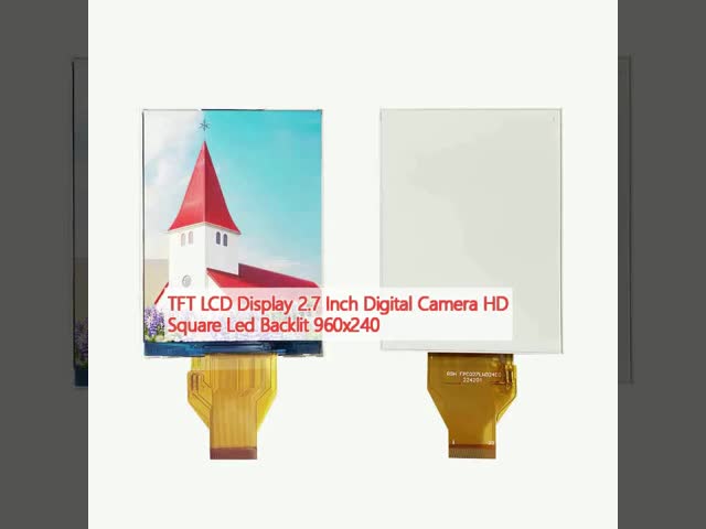 TFT LCD Display 2,7 polegadas Câmera Digital HD Quadrado LED Backlit 960x240