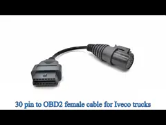 OBD2 OBDII 16 Pin J1962 Female to for Iveco 30 Pin Connector Cable