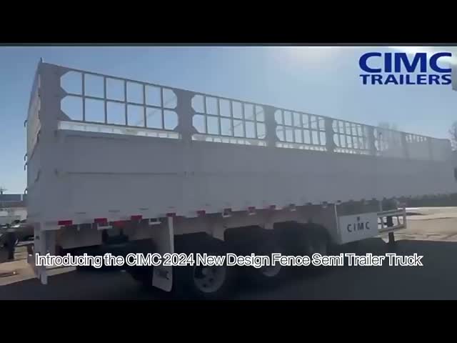 CIMC 2024 新デザイン 鉄フェンス 半トレーラー トラック フェンス トレーラー 製品