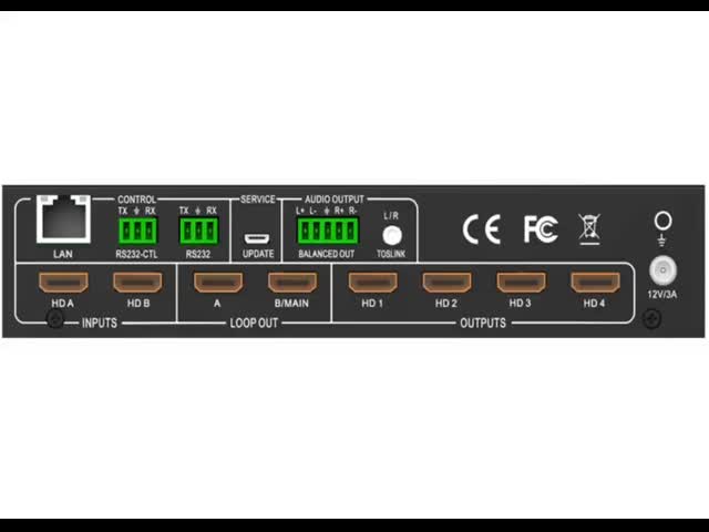 4 インプット 8 アウトプット HDMI LCD ビデオ ウォール 4k 60hz ディスプレイ ウォール コントロール