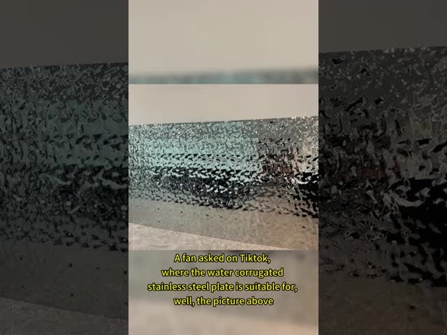 Mirror Sapphire Blue Gold Color Water Wave Stainless Steel Panel 0.3mm Thickness
