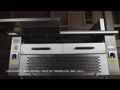 Grill électrique commercial - 800°C haute chaleur, 3 zones.