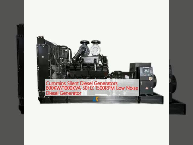 800KW / 1000KVA 50HZ 1500RPM カミンズ サイレント ディーゼル 発電機 低騒音セット