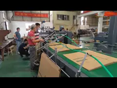 Black Automatic Folder Gluer Stitcher With Dual Stitching for Box Making
