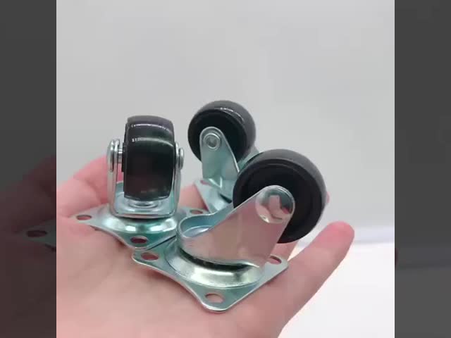 Black Light Duty Caster Wheels 3 Inch Rubber Caster Wheels 75mm Rotating Smooth Running