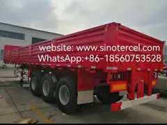 SINOTERCEL 3 Axles Sidewall Semi Trailer Dropside Trailer Pallet Transport Easy Unload Efficient  Heavy Load