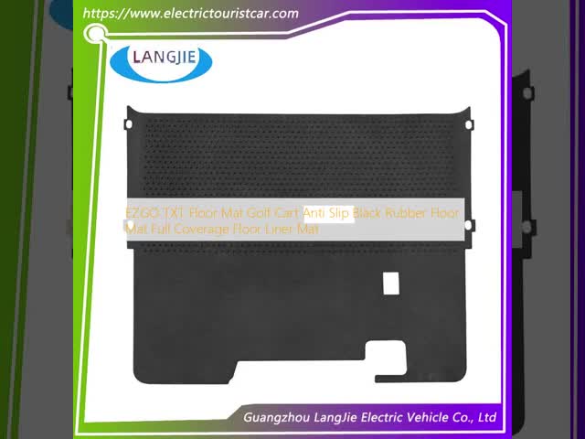 EZGO TXT Floor Mat Golf Cart Anti Slip Black Rubber Floor Mat Full Coverage Floor Liner Mat