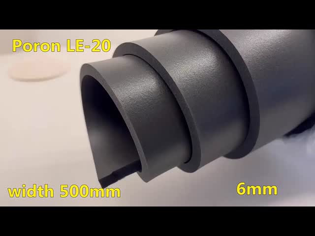 ブラック INOAC ポーロン 泡 LE-20 高反転 6.0mm ゴムバック 泡