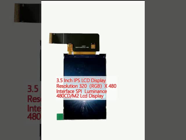 3.5インチ IPS LCD ディスプレイ 解像度 320 ((RGB) X 480 インターフェース SPI 輝度 480CD/M2 LCD ディスプレイ