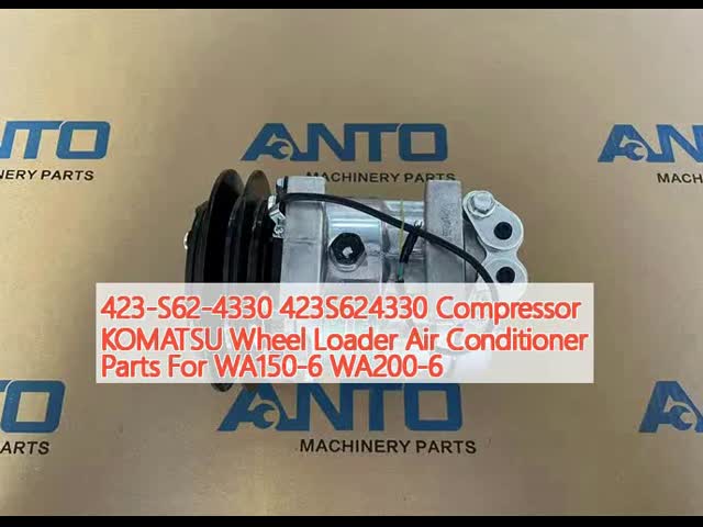 423-S62-4330 423S624330 コンプレッサー KOMATSU ホールローダー WA150-6 WA200-6用のエアコン部品